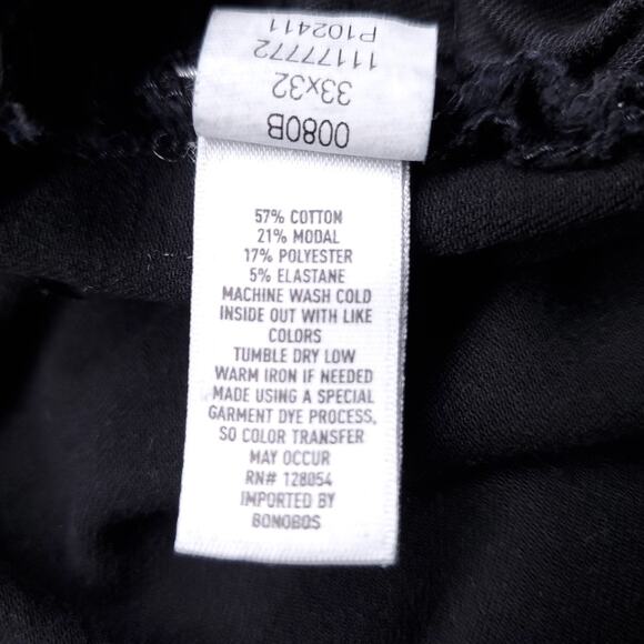 Bonobos Jeans Men 33 Black Straight Leg Mid Rise Contemporary Streetwear - Picture 10 of 12